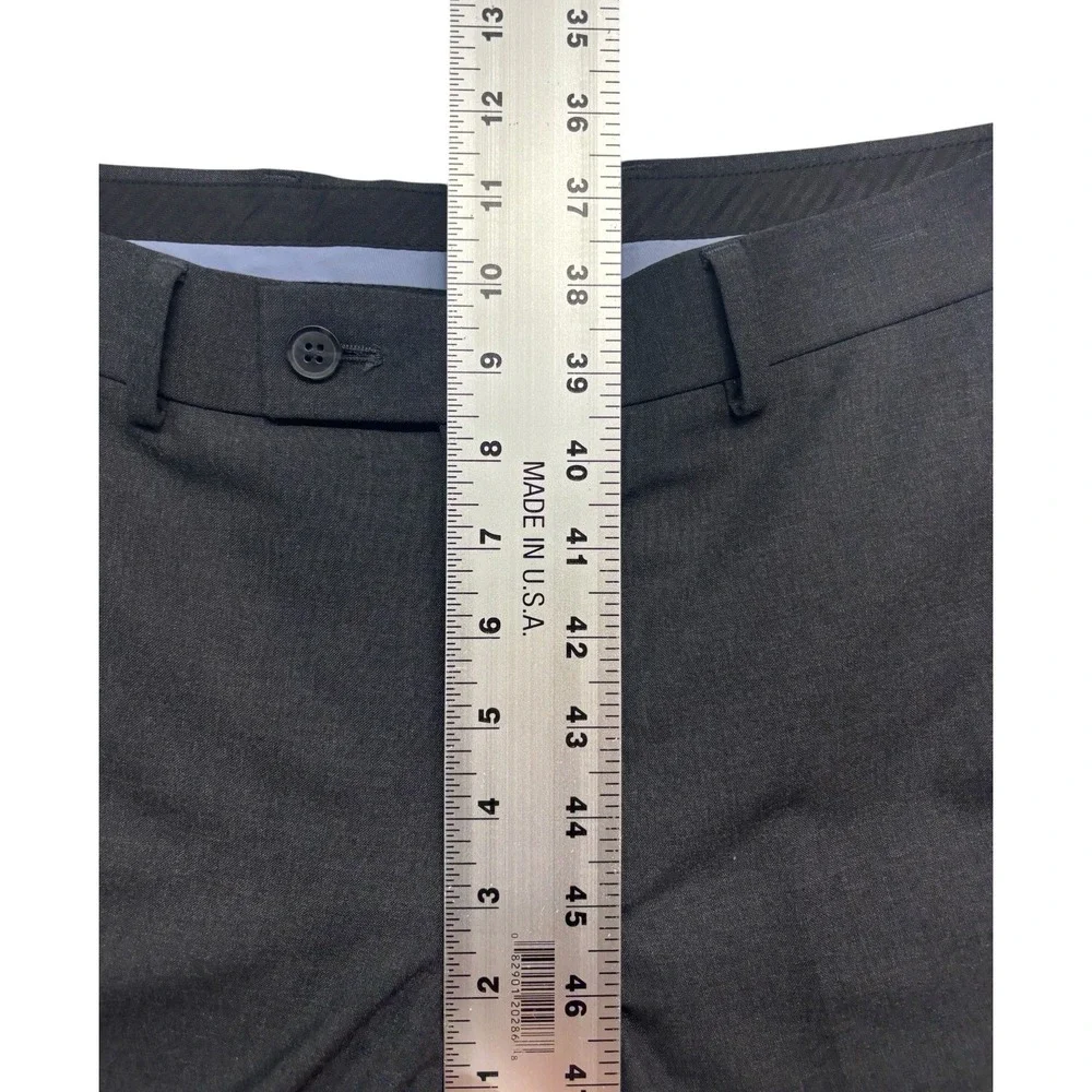 Egara 42L 32x34 Charcoal 2pc Pant Suit Slim Fit Modern Two Button Mens Stretch